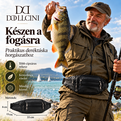 Dollcini Férfi Valódi Bőr Deréktáska – Strapabíró és Kényelmes