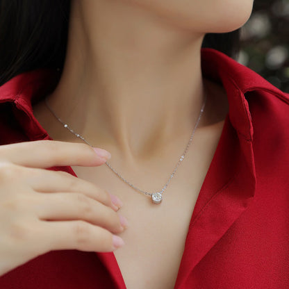 Dollcini 3 Carat Moissanite Necklace – 925 Sterling Silver