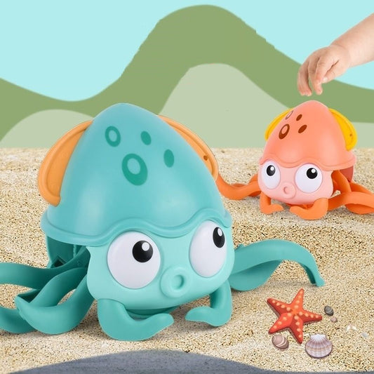 Dollcini, Octopus doll toy with music and LED lights, automatic obstacle avoidance, interactive, Multiple colors