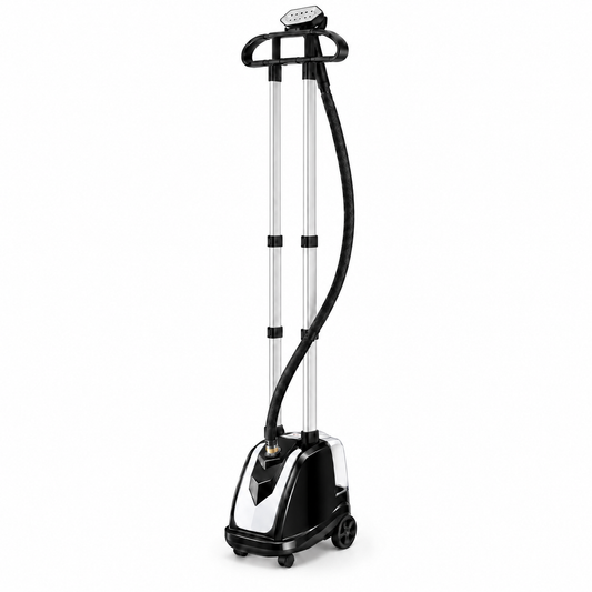 Dollcini Teljes Réz Ruhagőzölő 2200W – 35 L Tartály, 10 Lyukú Gőzfej, Fekete