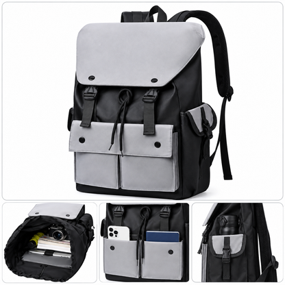 Dollcini Men's Laptop Backpack – Waterproof, Wear-Resistant, Large Capacity