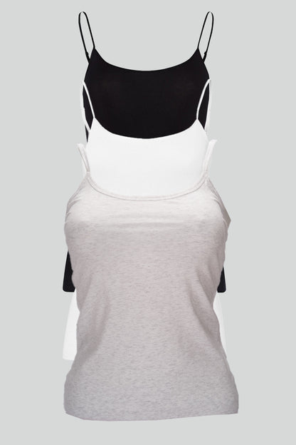 Dollcini Spagettipántos Női Trikó Szett - 95% Pamut, 3 db-os Csomag