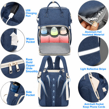 Dollcini Multifunctional Baby Backpack – Foldable Baby Bed