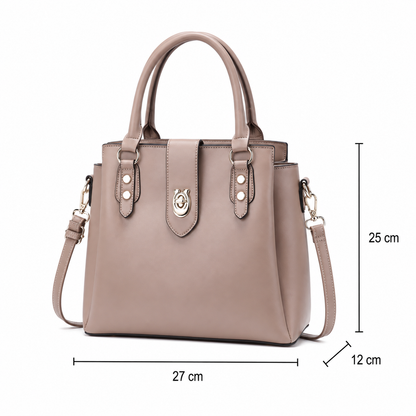 Dollcini Women's Shoulder Bag and Handbag – Water-Repellent PU Faux Leather, with Detachable Strap