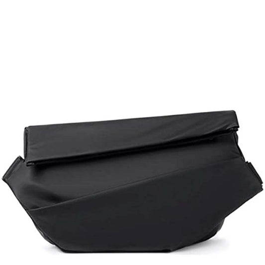 Dollcini, Men's shoulder bag, chest bag, waterproof, nylon, Black, 35 x 27 x 12cm