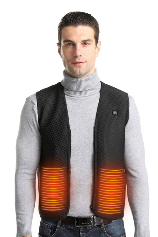 Dollcini, Men's V-Neck Heated Vest, USB Heating System, Multiple Sizes