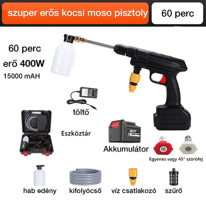Dollcini Cordless High-Pressure Washer Set – 40 Bar, 400W, Black
