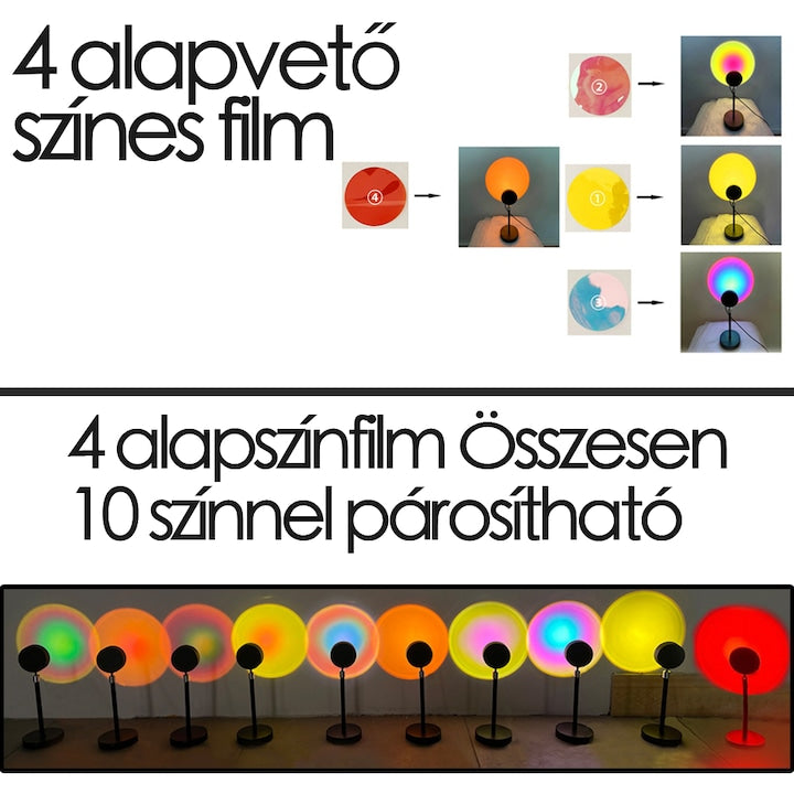 Dollcini Otthon Sunset Lámpa Szett – 12 Naplemente LED lámpa