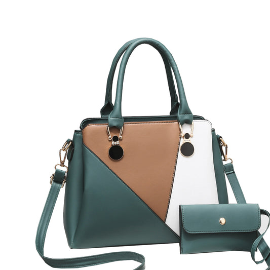 Dollcini háromszínű női kézitáska – Elegáns PU bőr válltáska és crossbody táska pénztárcával,Több színben