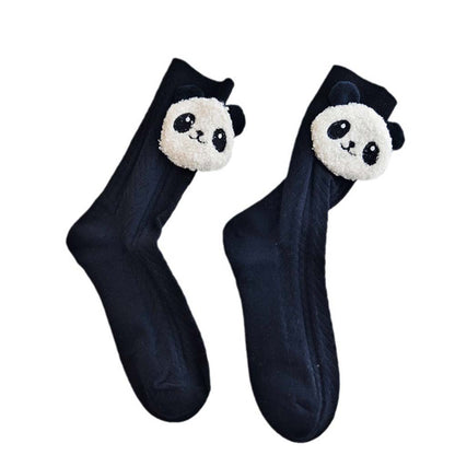 Dollcini, Soft Plush Panda Socks, Several colors