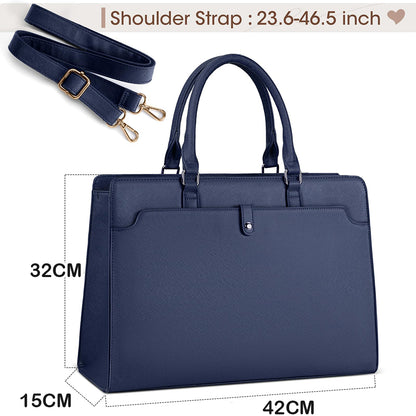 Dollcini Women's 15.6” Laptop Bag – Elegant Black Work Bag