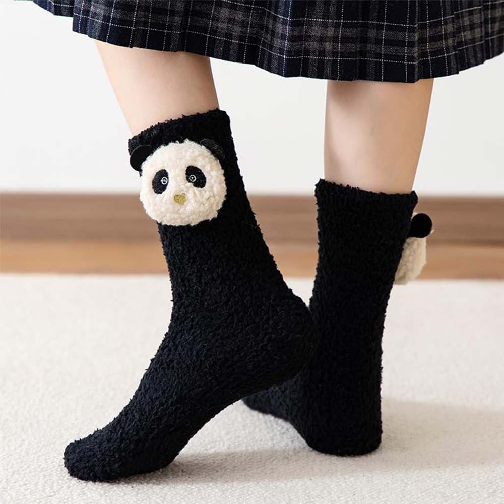 Dollcini, Soft Plush Panda Socks, Several colors