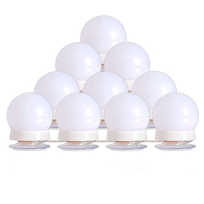 Dollcini, Hollywoodi stílusú LED lámpakészlet piperetükör megvilágításához, Fehér, 30 x 5 x 5 cm