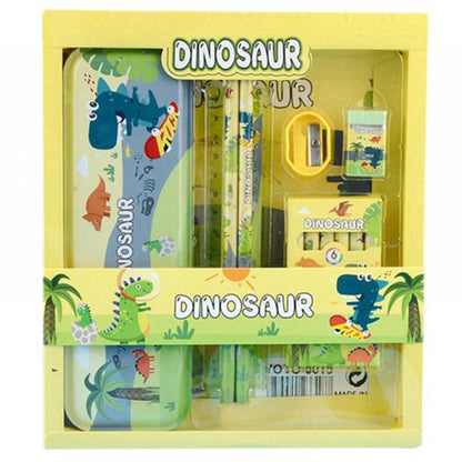 Dollcini, Papetarie pentru copii Tema Dinozaur, Cutie de papetarie Animal World, rechizite scolare combinate