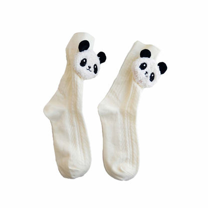 Dollcini, Soft Plush Panda Socks, Several colors