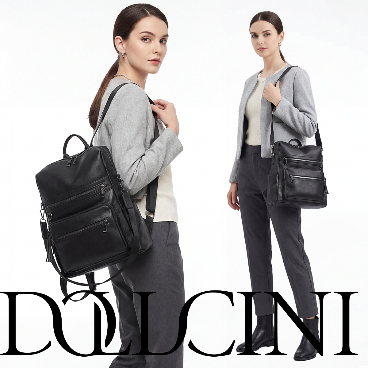 Dollcini Vízálló Női Hátizsák – Elegáns Műbőr Táska Utazáshoz