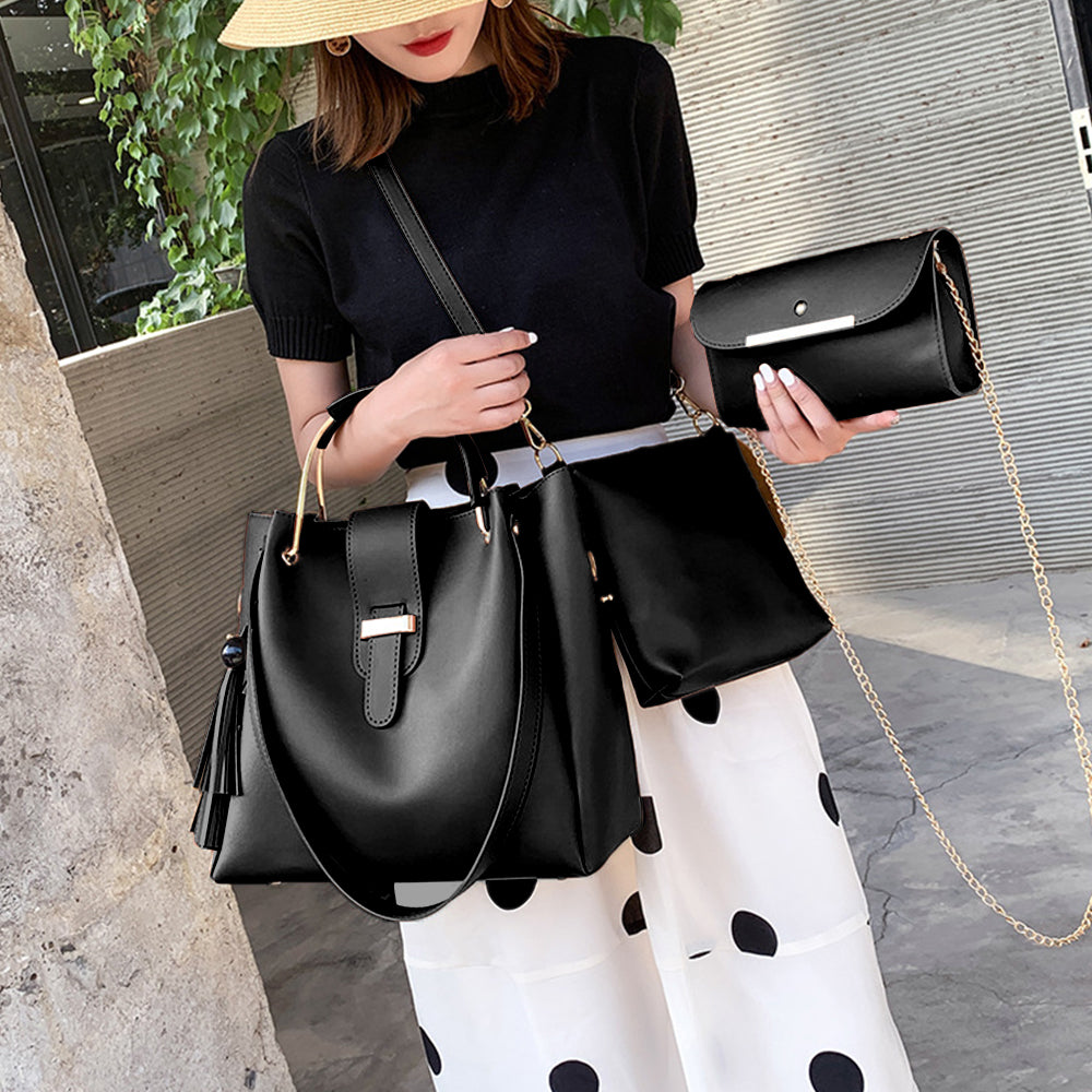 Fashion-forward women's handbag ensemble