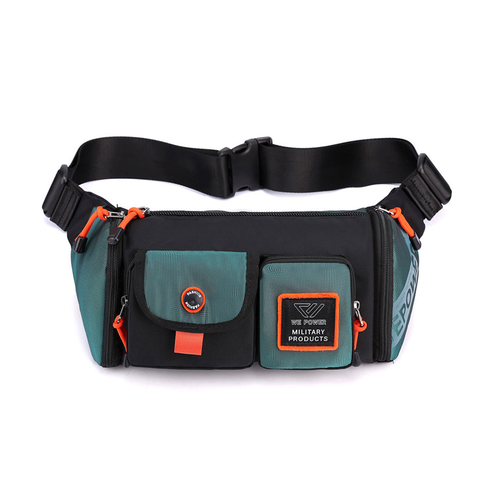 férfi shoulder bag, green, compact, made of nylon, waterproof, as a variant